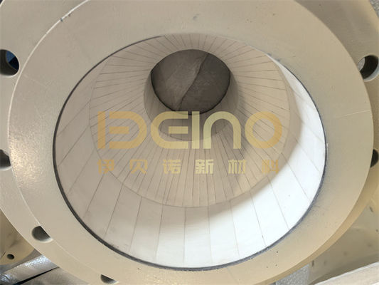 El codo revestido con cerámica de aluminio duradero y para sistemas de tuberías industriales