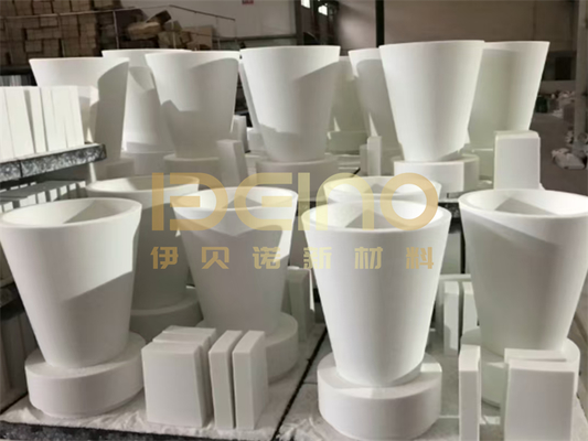 Tubo de cerámica de alumina cónica para lodo y tuberías de ceniza volante de minería tubo de transporte de lodo revestido con revestimiento de azulejos de cerámica de alumina